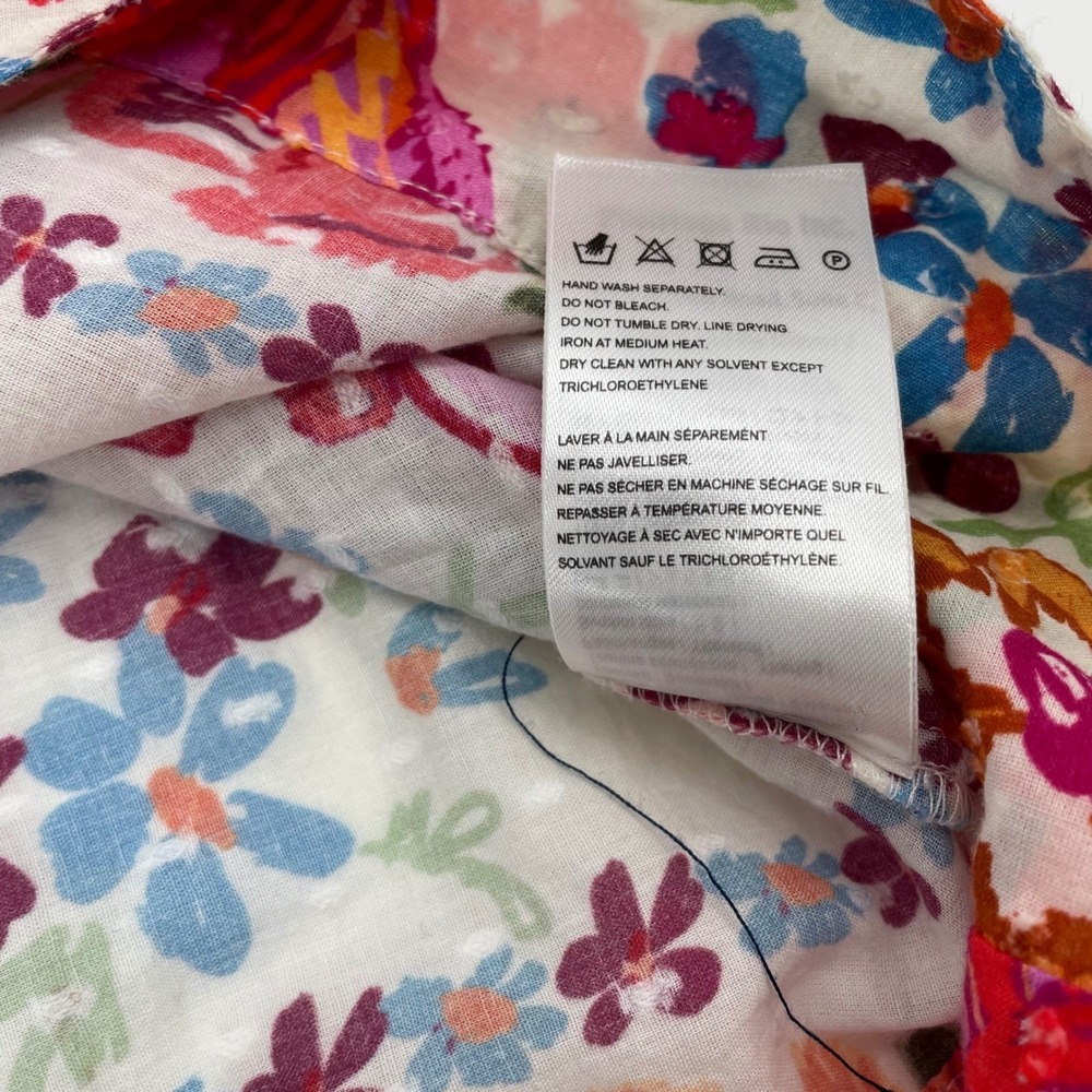 FARM Rio Multicolor Floral Puff-Sleeve Peasant Blouse with Banana Design - Picture 12 of 14